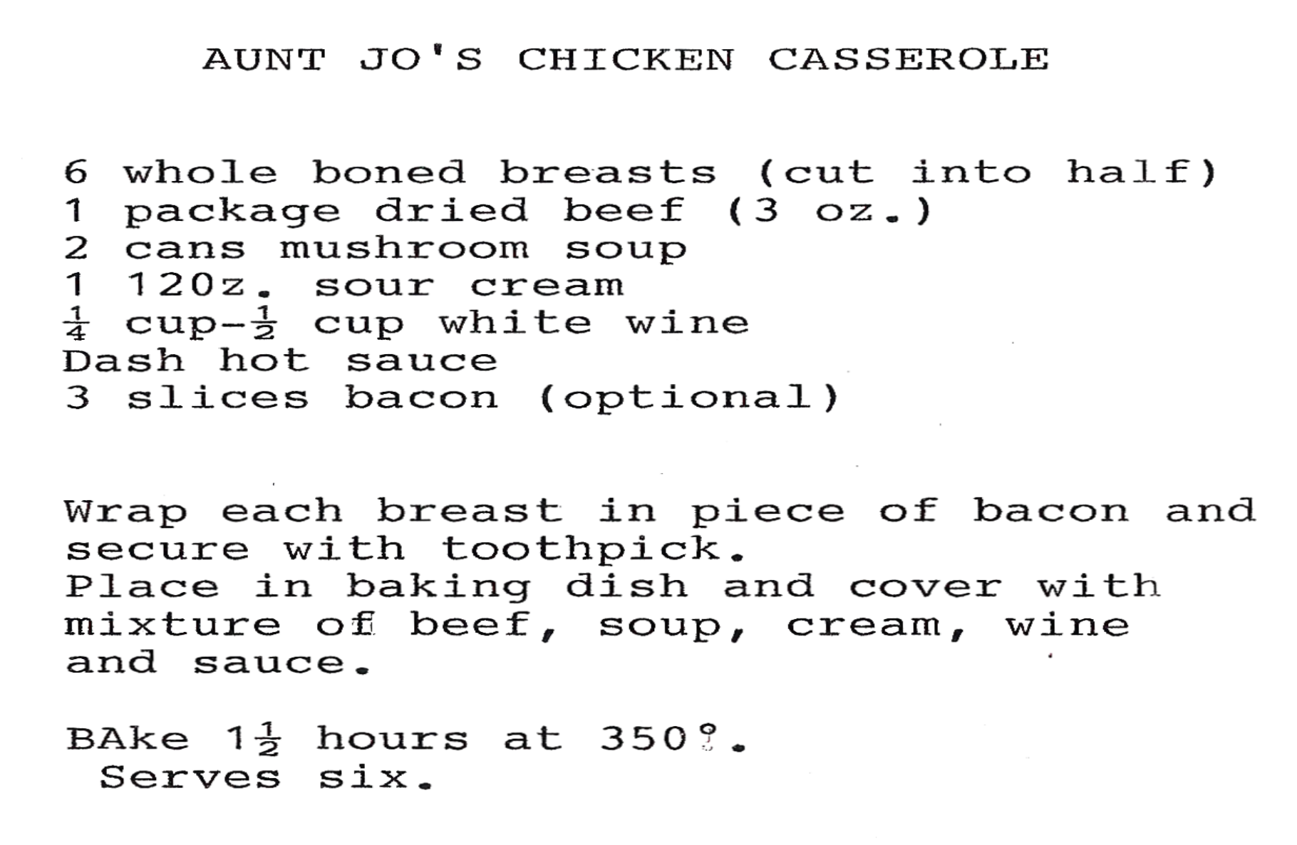 Aunt Jos Chicken Casserole Image